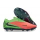 Crampon de Foot Nike Phantom 6 Low Elite FG Hot Punch Noir Vert Strike