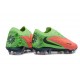 Crampon de Foot Nike Phantom 6 Low Elite FG Hot Punch Noir Vert Strike