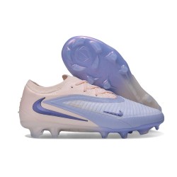 Crampon de Foot Nike Phantom 6 Low Elite FG Bleu lavande Pêche pâle