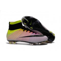 Cristiano Ronaldo CR Chaussure 2016 Nike Mercurial Superfly FG Blanc Orange Noir