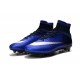 Cristiano Ronaldo CR Chaussure 2016 Nike Mercurial Superfly FG Bleu Royal Argent