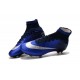 Cristiano Ronaldo CR Chaussure 2016 Nike Mercurial Superfly FG Bleu Royal Argent