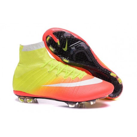 Crampon Nouveau 2016 Nike Mercurial Superfly FG Orange Jaune Blanc