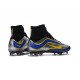 Crampon Nouveau 2016 Nike Mercurial Superfly Heritage FG ID Bleu Argent Jaune