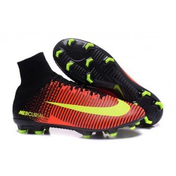 Chaussures a Crampons Nouvel 2016 Nike Mercurial Superfly V FG Orange Jaune Rose