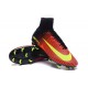 Chaussures a Crampons Nouvel 2016 Nike Mercurial Superfly V FG Orange Jaune Rose