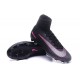 Chaussures a Crampons Nouvel 2016 Nike Mercurial Superfly V FG Noir Rose