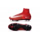 Chaussures a Crampons Nouvel 2016 Nike Mercurial Superfly V FG Rouge Blanc
