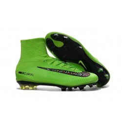 Chaussures a Crampons Nouvel 2016 Nike Mercurial Superfly V FG Vert Noire