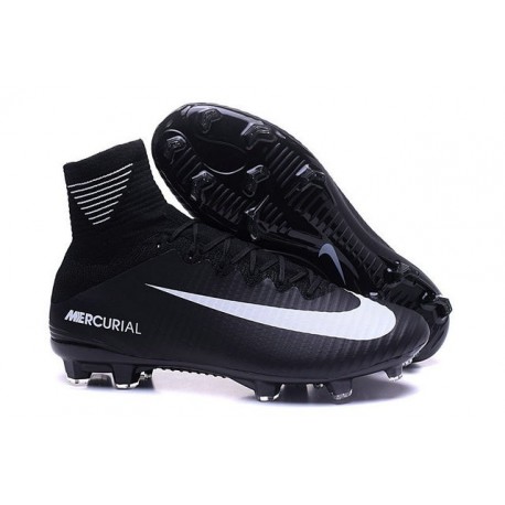 Nouveaux 2016 Chaussure Nike Mercurial Superfly V FG ACC Noir Blanc