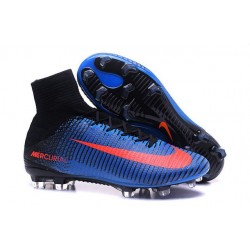 Nouveaux 2016 Chaussure Nike Mercurial Superfly V FG ACC Bleu Orange