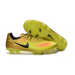 Crampons Football Nouvel Nike Magista Opus 2 FG ACC Or Jaune Noir