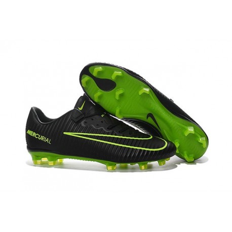 Nike Chaussures de Foot Mercurial Vapor XI FG Noir Vert