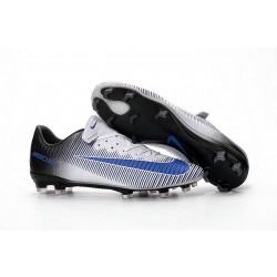 Nike Chaussures de Foot Mercurial Vapor XI FG Blanc Bleu Noir