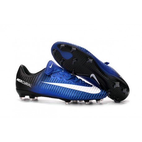 Crampon de Football Nouveau 2016 Nike Mercurial Vapor 11 FG Bleu Blanc Noir