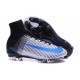 Nouveaux 2016 Chaussure Nike Mercurial Superfly V FG ACC Blanc Noir Bleu