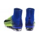 Nouveaux 2016 Chaussure Nike Mercurial Superfly V FG ACC Vert Bleu Noir