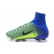 Nouveaux 2016 Chaussure Nike Mercurial Superfly V FG ACC Vert Bleu Noir