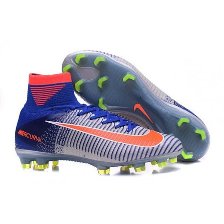 Nouveaux 2016 Nike Mercurial Superfly V FG Spark Brilliance Bleu Orange