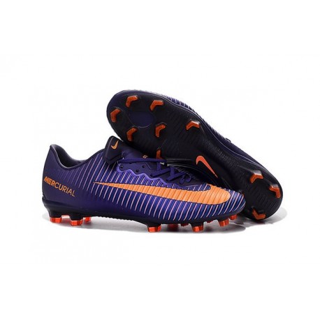 Crampon de Football Nouveau 2016 Nike Mercurial Vapor 11 FG Pourpre Orange