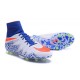 Crampon de Foot Nouvelles Nike HyperVenom Phantom II FG Blanc Bleu Rouge