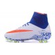 Crampon de Foot Nouvelles Nike HyperVenom Phantom II FG Blanc Bleu Rouge