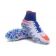 Crampon de Foot Nouvelles Nike HyperVenom Phantom II FG Blanc Bleu Rouge