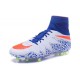 Crampon de Foot Nouvelles Nike HyperVenom Phantom II FG Blanc Bleu Rouge