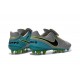 Crampon Football 2016 Cuir Nike Tiempo Legend VI FG Blanc Bleu Noir