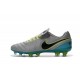 Crampon Football 2016 Cuir Nike Tiempo Legend VI FG Blanc Bleu Noir