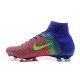 Nike Crampons Football Nouvelles Mercurial Superfly 5 FG Bleu Rouge Vert