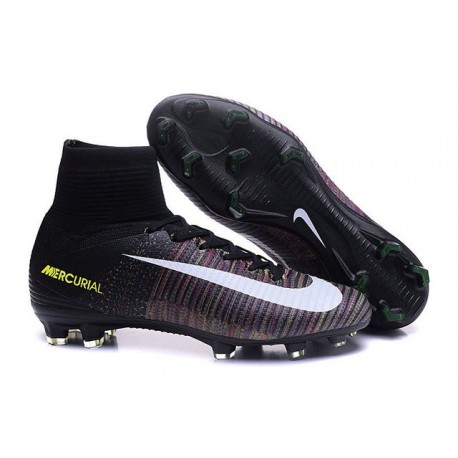 Nike Crampons Football Nouvelles Mercurial Superfly 5 FG Noir Blanc Rose