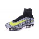 Nike Crampons Football Nouvelles Mercurial Superfly 5 FG Blanc Noir Jaune