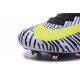 Nike Crampons Football Nouvelles Mercurial Superfly 5 FG Blanc Noir Jaune