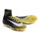 Chaussure de Foot Nike Merceurial Suprfly V FG Noir Jaune Blanc