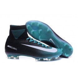 Chaussure de Foot Nike Mercurial Superfly V FG Noir Bleu Blanc