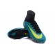 Chaussure de Foot Nike Mercurial Superfly V FG Bleu Jaune