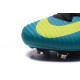 Chaussure de Foot Nike Mercurial Superfly V FG Bleu Jaune