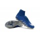 Chaussures de Foot Nike Hypervenom II Phantom NJR X Jordan FG Bleu Argent