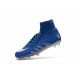 Chaussures de Foot Nike Hypervenom II Phantom NJR X Jordan FG Bleu Argent