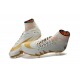 Chaussures de Foot Nike Hypervenom II Phantom NJR X Jordan FG Blanc Or