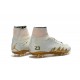 Chaussures de Foot Nike Hypervenom II Phantom NJR X Jordan FG Blanc Or