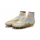 Chaussures de Foot Nike Hypervenom II Phantom NJR X Jordan FG Blanc Or