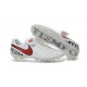 Crampon Football Cuir Nike Tiempo Legend VI FG Blanc Rouge