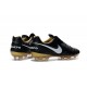 Crampon Football Cuir Nike Tiempo Legend VI FG Noir Rouge Or