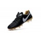 Crampon Football Cuir Nike Tiempo Legend VI FG Noir Rouge Or