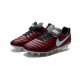 Crampon Football Cuir Nike Tiempo Legend VI FG Rouge Blanc