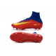 Chaussure de Foot Nike Mercurial Superfly V FG Rouge Bleu Jaune