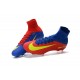 Chaussure de Foot Nike Mercurial Superfly V FG Rouge Bleu Jaune