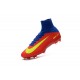 Chaussure de Foot Nike Mercurial Superfly V FG Rouge Bleu Jaune